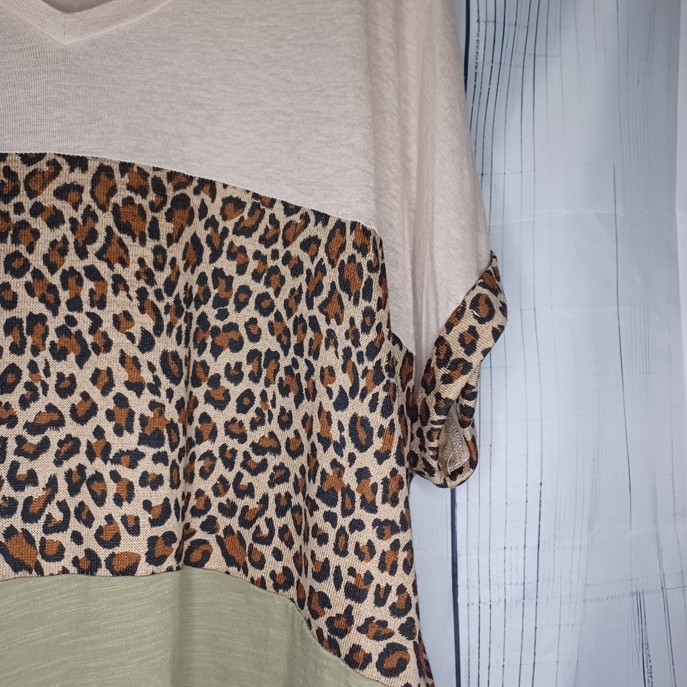 Leopard Print Color Block Dress - Picture 6 of 12